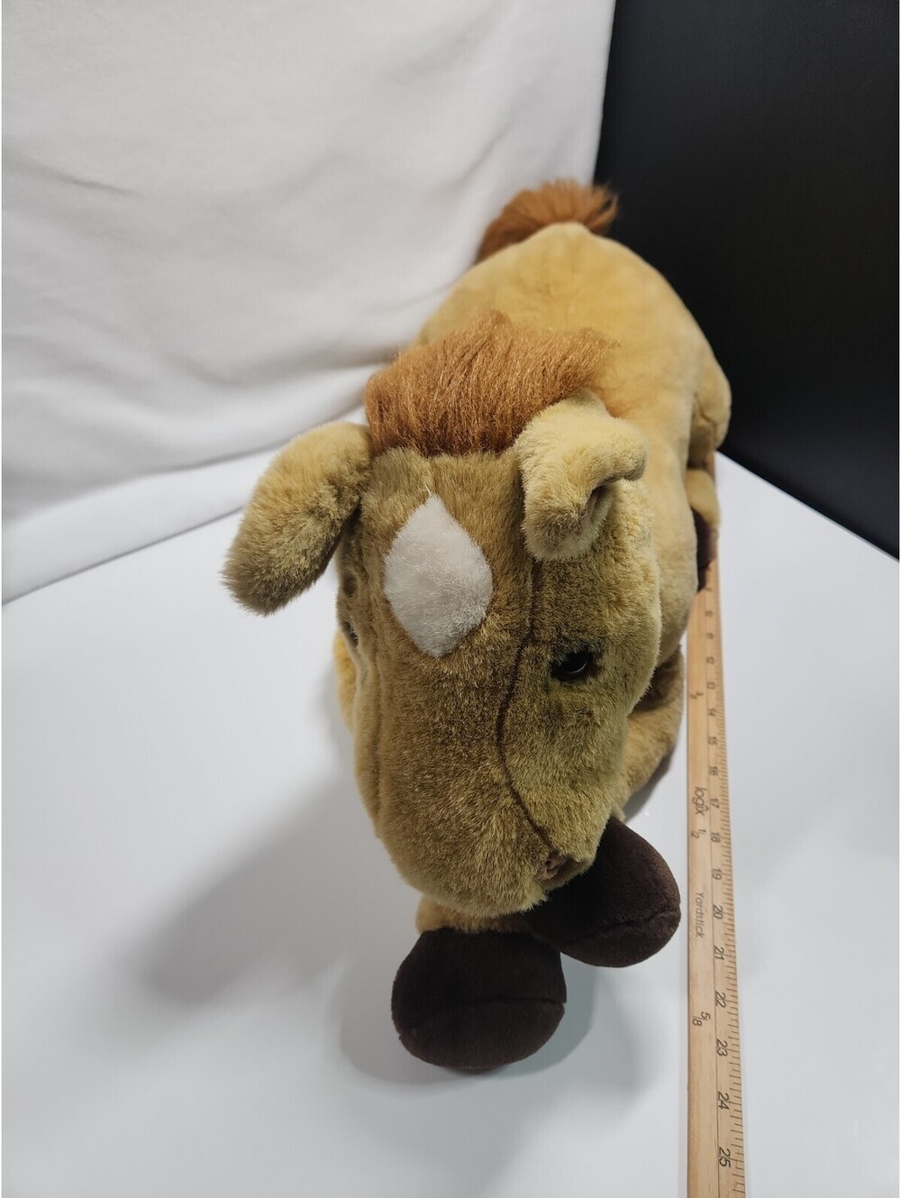 large plush horse stuffed Animal, Laying Down, Approx 27"